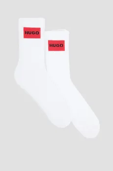 Мужские белые носки (2 пары) Белый 43-46 HUGO 50510640;100