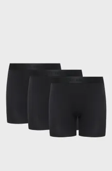 Мужские черные боксеры (3 шт) Modal Blend Boxer Brief Черный S Tommy Hilfiger UM0UM03756