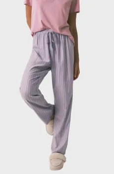 Женские фиолетовые брюки в полоску Фиолетовый L womensecret 3702251