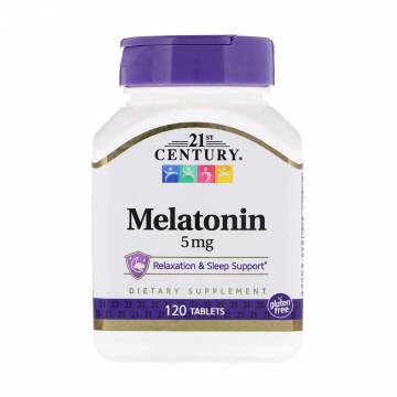 Мелатонин 21st Century Melatonin 5 мг, 120 таблеток Мелатонин 21st Century Melatonin 5 мг, 120 таблеток
