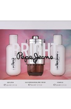 Парфюмированный набор женский Pepe Jeans Bright (парфюмированная вода, 30 мл + гель для душа, 60 мл + лосьон для тела, 60 мл)