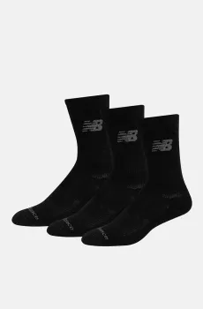Черные носки PERFORMANCE COTTON CUSHIONED CREW (3 пары) Черный 35-38 New Balance LAS95363BK