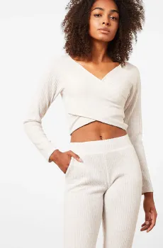 Женский серый топ CADIA Серый L Etam 6528349