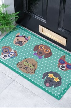 Коврик Artsy Doormats Dogs on Polka Dots