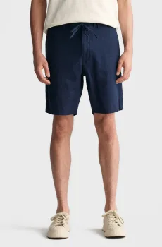 Мужские темно-синие льняные шорты RELAXED LINEN DS Синий L Gant 205073