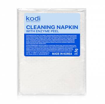 Очищающая безворсовая салфетка для лица Kodi Professional Cleaning Napkin With Enzyme Peel с энзимным пилингом, 3.5 г Очищающая безворсовая салфетка для лица Kodi Professional Cleaning Napkin With Enzyme Peel с энзимным пилингом, 3.5 г