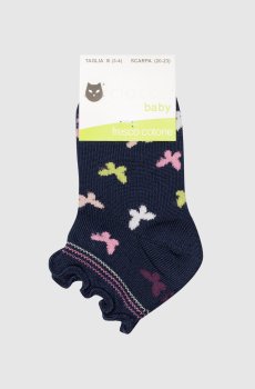 Детские синие носки Ciocca с узором в виде бабочек