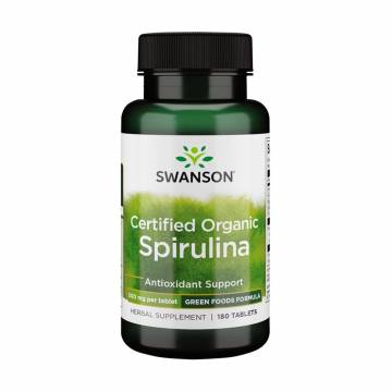 Сертифицированная органическая спирулина Swanson Certified Organic Spirulina 500 мг, 180 таблеток Сертифицированная органическая спирулина Swanson Certified Organic Spirulina 500 мг, 180 таблеток