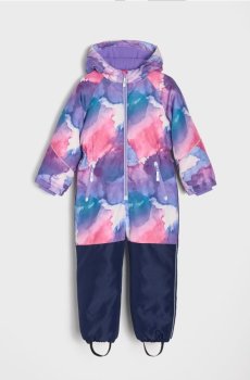 Утеплений зимовий комбінезон - темно-синій