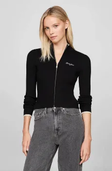 Женский черный кардиган TJW METALLIC TIP ZIP Черный S Tommy Jeans DW0DW19835