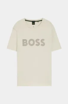 Мужская бежевая футболка Бежевый L BOSS 11344