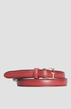 Женский красный кожаный ремень Красный M Guess BW9119.P4220;RED