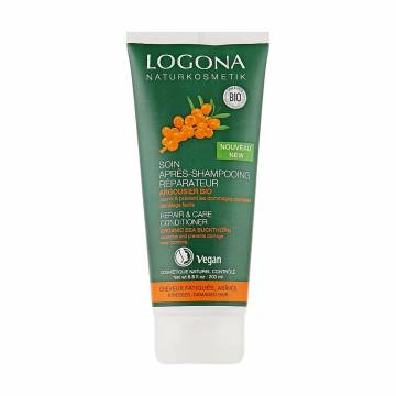 Уценка! Кондиционер-реконструктор для волос Logona Repair & Care Conditioner Облепиха, 200 мл Уценка! Кондиционер-реконструктор для волос Logona Repair & Care Conditioner Облепиха, 200 мл