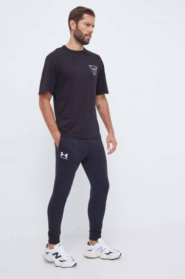 Хлопковая футболка Reebok Classic Basketball цвет чёрный с принтом Хлопковая футболка Reebok Classic Basketball цвет чёрный с принтом