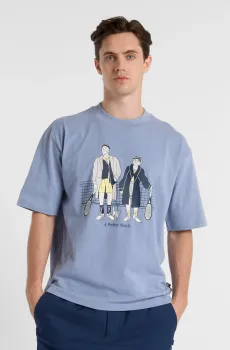 Мужская голубая футболка A Perfect Match Tennis Синий XL New Balance MT51412DUS