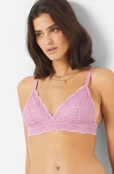 Женский сиреневый бюстгальтер с мягкой треугольной чашкой IDOLE Сиреневый 80C Etam 6540516
