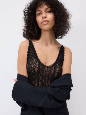 Reserved - LADIES` BLOUSE BODY - чорний - 439FS-99X Reserved - LADIES` BLOUSE BODY - чорний - 439FS-99X