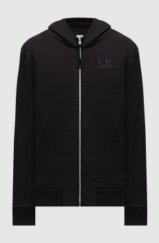 Черная спортивная куртка с вышивкой логотипа