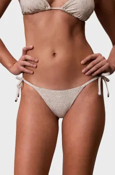 Женские серые трусики от купальника с узором SIDE TIE Серый S Calvin Klein LV00Q62704