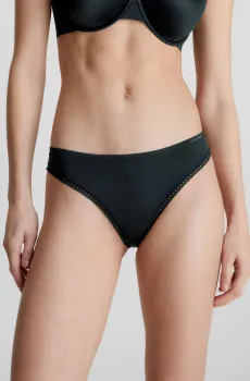 Женские черные трусики THONG Черный XS Calvin Klein 000QF4480E