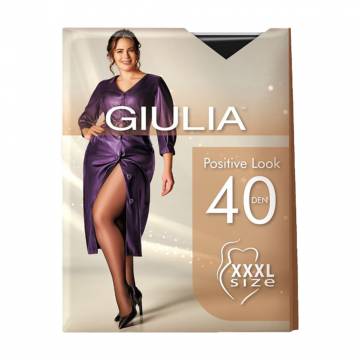 Колготки женские Giulia XXXL Size Positive Look 40 DEN, Nero, размер 7 Колготки женские Giulia XXXL Size Positive Look 40 DEN, Nero, размер 7