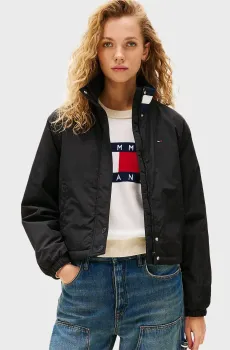 Женская черная куртка ESSENTIAL PADDED FLAG Черный S Tommy Jeans DW0DW21436