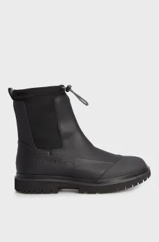 Женские черные кожаные челси CHUNKY COMBAT CHELSEA BOOT RUB Черный 37 Calvin Klein YW0YW01065