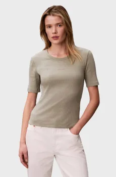 Женская бежевая футболка VARIGATED Бежевый M Calvin Klein LV044F211G