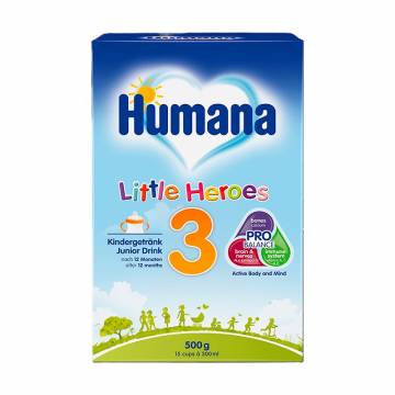 Молочная сухая смесь Humana 3 Little Heroes от 1 года, 500 г Молочная сухая смесь Humana 3 Little Heroes от 1 года, 500 г