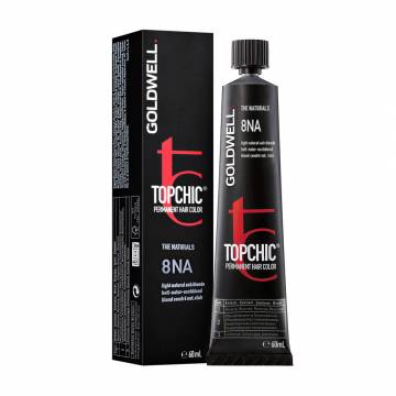 Стойкая профессиональная краска для волос Goldwell Topchic Permanent Hair Color 8NA Light Natural Ash Blonde, 60 мл Стойкая профессиональная краска для волос Goldwell Topchic Permanent Hair Color 8NA Light Natural Ash Blonde, 60 мл
