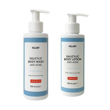 Комплекс для тіла проти акне з саліциловою кислотою Hillary Anti-Acne Body Care Complex with Salicylic Acid Комплекс для тіла проти акне з саліциловою кислотою Hillary Anti-Acne Body Care Complex with Salicylic Acid