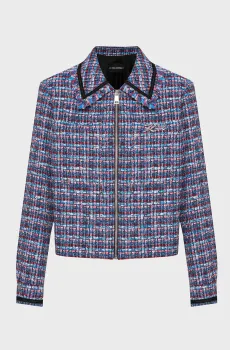 Женский твидовый жакет boucle jacket Разноцветный 40 Karl Lagerfeld 245W1403