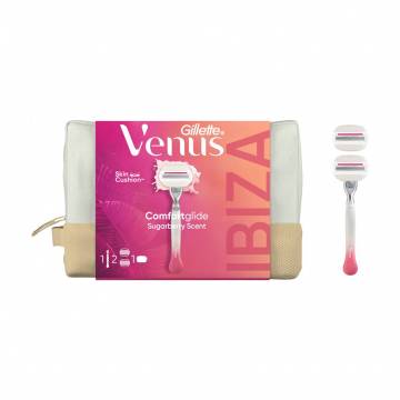 Подарочный набор женский Gillette Venus Comfortglide Sugarberry Scent (станок + сменные катриджи, 2 шт + косметичка) Подарочный набор женский Gillette Venus Comfortglide Sugarberry Scent (станок + сменные катриджи, 2 шт + косметичка)