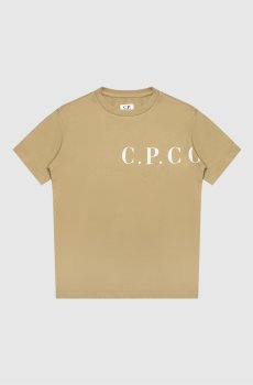 Детская футболка цвета хаки с логотипом