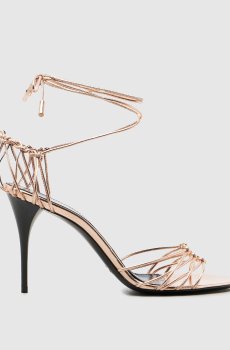 Розовые кожаные босоножки BABYLONE