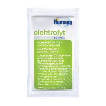 Сухая смесь Humana Электролит с фенхелем, 6.25 г Сухая смесь Humana Электролит с фенхелем, 6.25 г