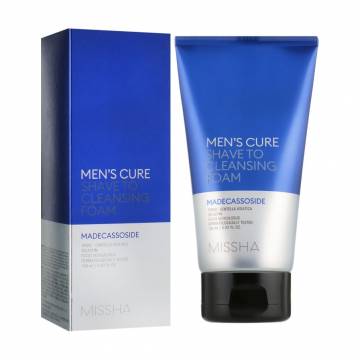 Мужская очищающая пенка для умывания и бритья Missha Mens Cure Shave To Cleansing Foam, 150 мл Мужская очищающая пенка для умывания и бритья Missha Mens Cure Shave To Cleansing Foam, 150 мл