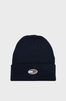 Мужская темно-синяя шапка TJM SKATER BOY REGULAR BEANIE Синий ONESIZE Tommy Jeans AM0AM11683