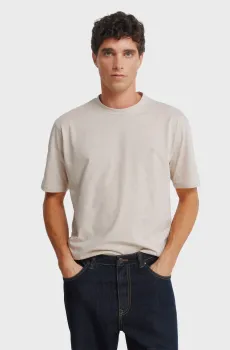 Мужская бежевая футболка Бежевый XL SPRINGFIELD 7122313