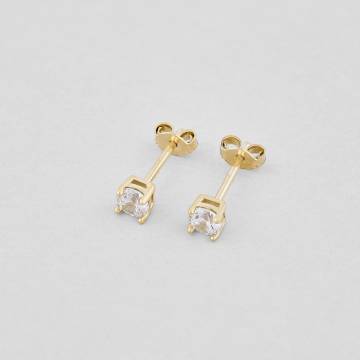 Серебряные серьги с позолотой Minimal ВС-158з Серебряные серьги с позолотой Minimal ВС-158з