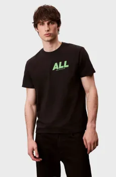 Мужская черная футболка 20S SN ALL GRAPHIC Черный M Calvin Klein Jeans LV04RD803G
