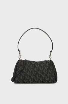 Женская черная сумка с узором CKJ MNGRM DRP Черный ONESIZE Calvin Klein LV04K3142G