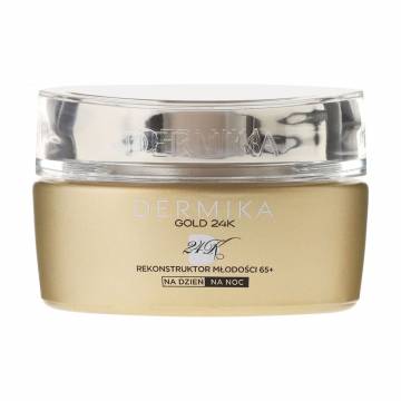 Крем для лица Dermika Luxury Gold Gold 24k Total Benefit Реконструктор молодости, 65+, 50 мл Крем для лица Dermika Luxury Gold Gold 24k Total Benefit Реконструктор молодости, 65+, 50 мл