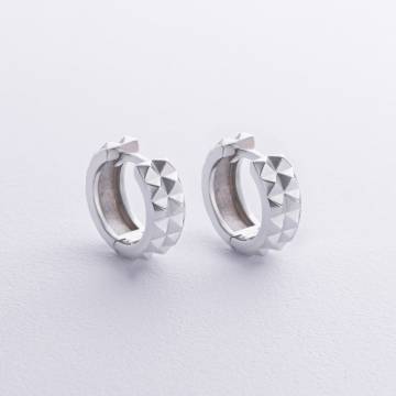 Серьги - кольца "Monica" в серебре 7184 Серьги - кольца "Monica" в серебре 7184