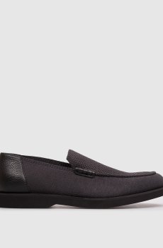 Серые комбинированные лоферы