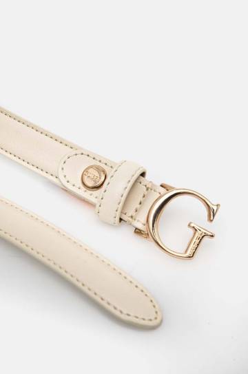 Кожаный ремень Guess женский цвет бежевый Кожаный ремень Guess женский цвет бежевый