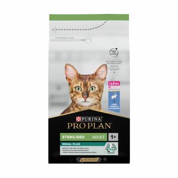 Сухой корм для взрослых стерилизованных кошек Pro Plan Sterilised Adult 1+ Renal Plus с кроликом, 1.5 кг Сухой корм для взрослых стерилизованных кошек Pro Plan Sterilised Adult 1+ Renal Plus с кроликом, 1.5 кг