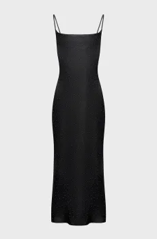 Женское черное платье Черный L Guess W6YK20.W2932;JBLK