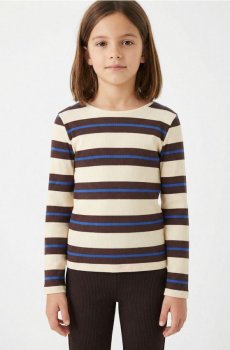 Бавовняна футболка в смужку - різнобарвний