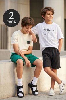 Трикотажні шорти-бермуди 2 pack - різнобарвний